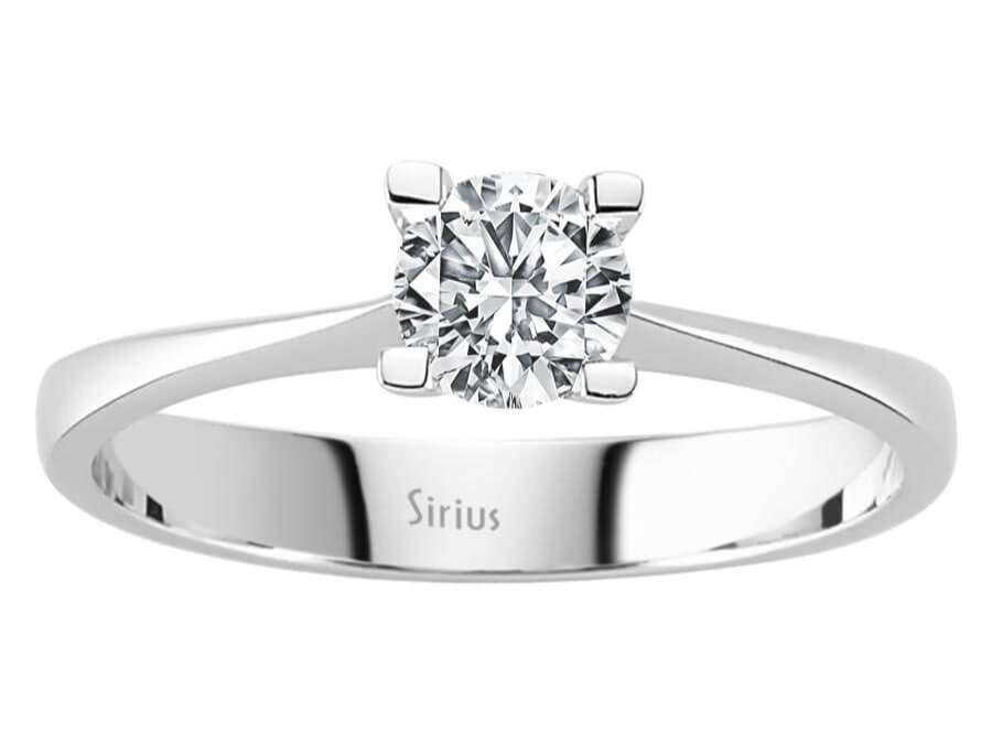 0,50 ct Yuvarlak Pırlantalı Zamansız Soliter Nişan Yüzüğü | 14 Ayar Altın - Rosy Lab Diamonds’tan yüksek kaliteli Mücevher