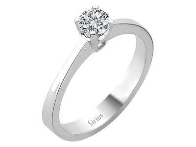 Klassischer 14K Gold Solitär Verlobungsring mit 0,41 ct Runddiamant