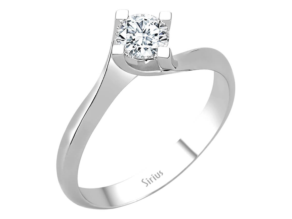 Zeitloser 14K Gold Solitär Verlobungsring mit 0,54 ct Runddiamant