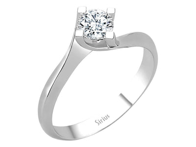 Zeitloser 14K Gold Solitär Verlobungsring mit 0,54 ct Runddiamant