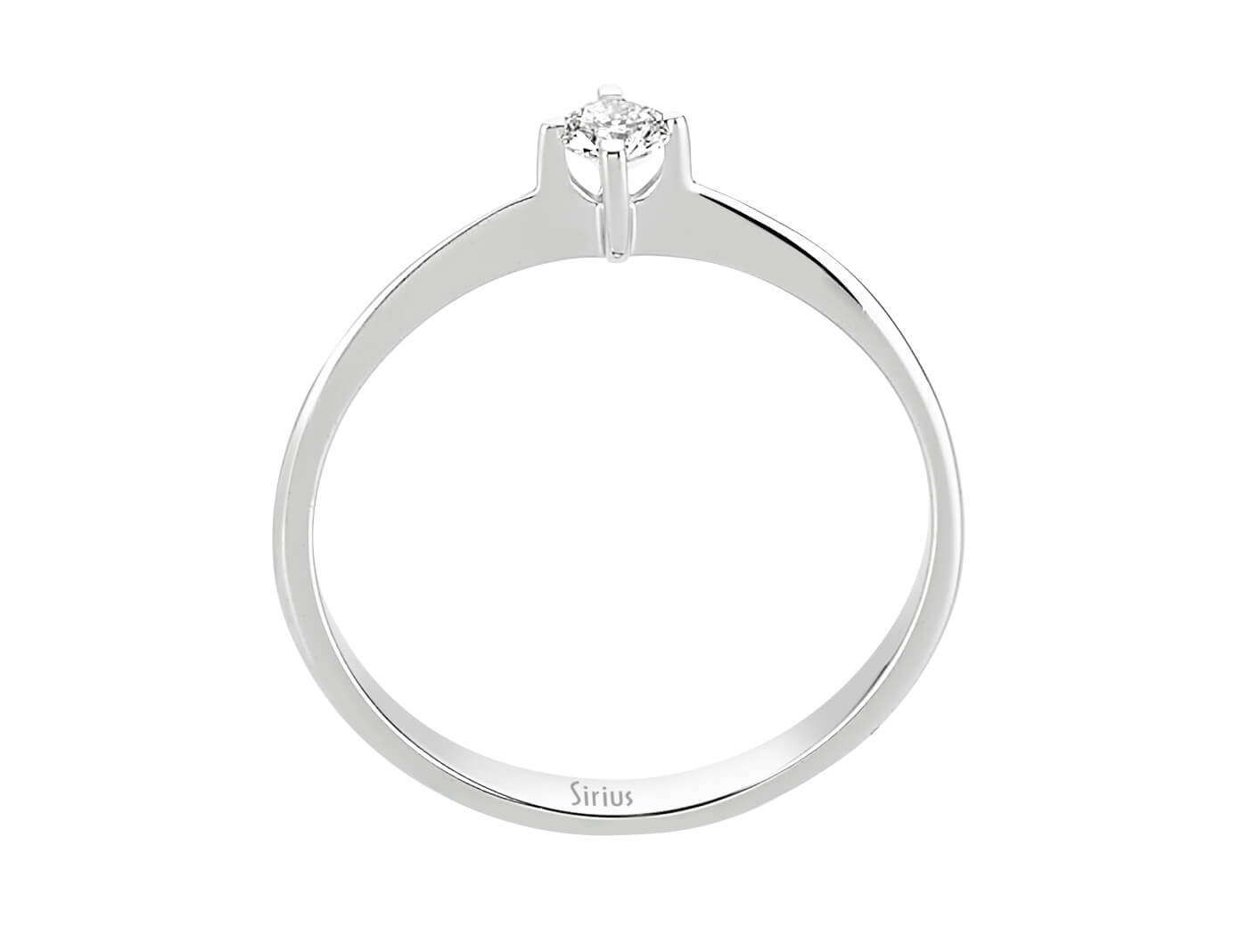 Feiner Weißgold-Ring mit 0,12 Karat Labor-Diamant