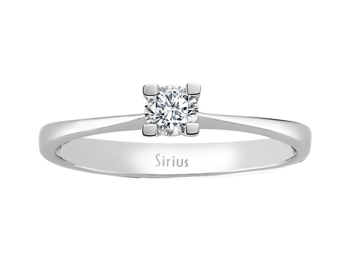 Eleganter Weißgold-Ring mit 0,20 Karat Labor-Diamant