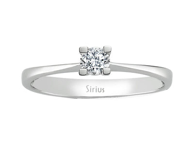 Eleganter Weißgold-Ring mit 0,20 Karat Labor-Diamant