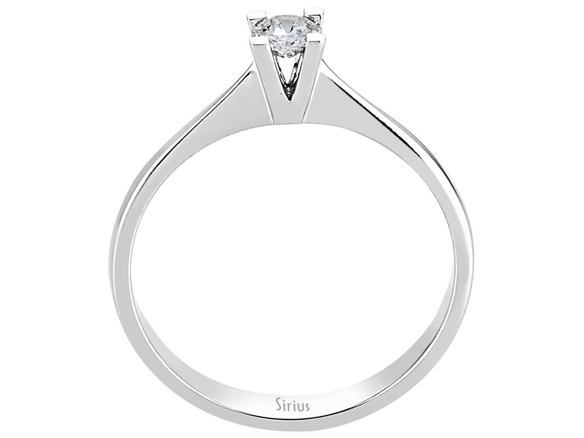 Eleganter Weißgold-Ring mit 0,20 Karat Labor-Diamant