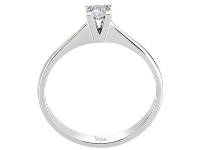 Eleganter Weißgold-Ring mit 0,20 Karat Labor-Diamant