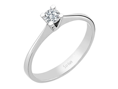 Eleganter Weißgold-Ring mit 0,20 Karat Labor-Diamant