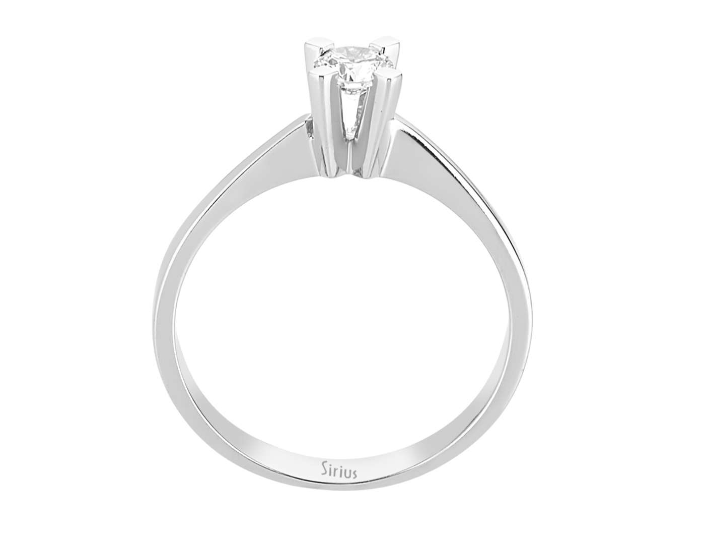Moderner Weißgold-Ring mit 0,23 Karat Labor-Diamant
