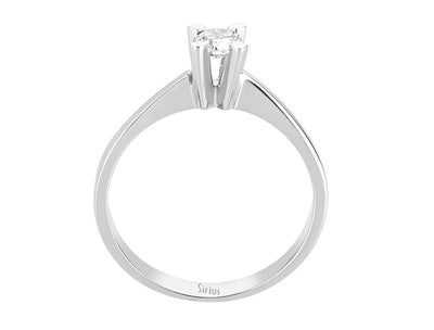 Moderner Weißgold-Ring mit 0,23 Karat Labor-Diamant