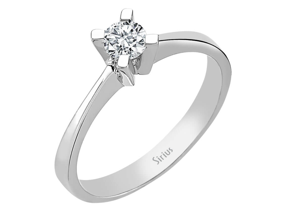 0,23 karat laboratuvar üretimi elmaslı modern Beyaz Altın yüzük - 14 ayar Beyaz Altın - Rosy Lab Diamonds'tan kaliteli Mücevher