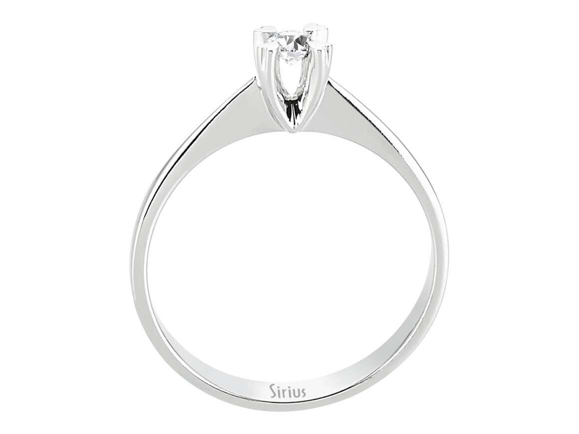 Zarter Weißgold-Ring mit 0,11 Karat laborgezüchtetem Diamanten - 14K Weißgold - hochwertiger Schmuck von Rosy Lab Diamonds