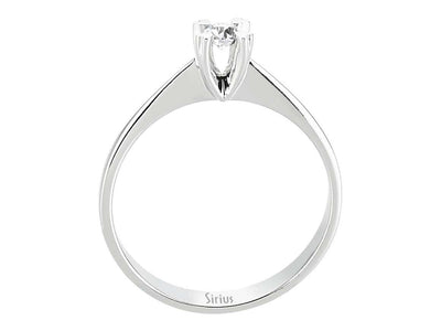 Zarter Weißgold-Ring mit 0,11 Karat Labor-Diamant