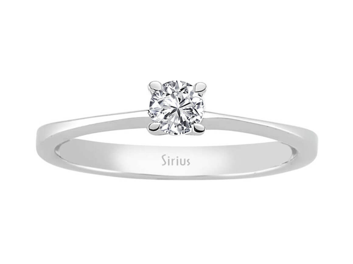 Zeitloser Weißgold-Ring mit 0,20 Karat laborgezüchtetem Diamanten - 14K Weißgold - hochwertiger Schmuck von Rosy Lab Diamonds