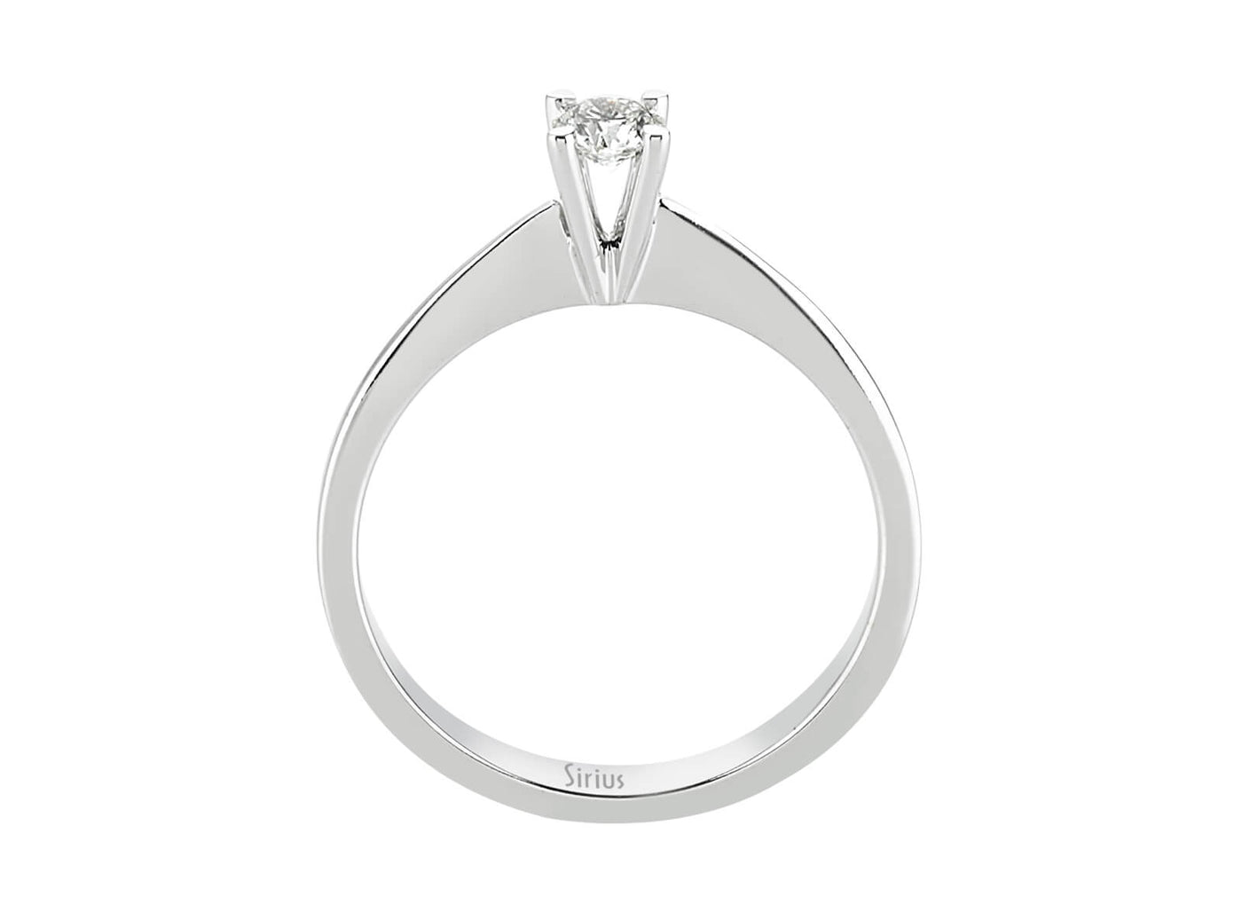 Zeitloser Weißgold-Ring mit 0,20 Karat laborgezüchtetem Diamanten - 14K Weißgold - hochwertiger Schmuck von Rosy Lab Diamonds
