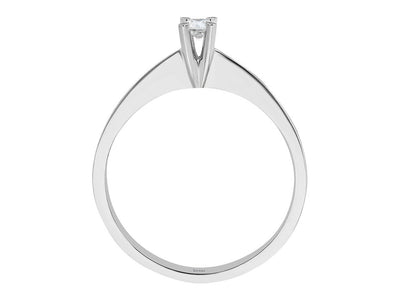 Schlichter Weißgold-Ring mit 0,10 Karat Labor-Diamant