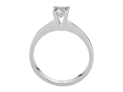 Klassischer Solitär-Diamantring aus 14 Karat Weißgold mit 0,47 Karat Diamant