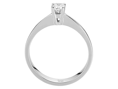 Eleganter Solitär-Diamantring aus 14 Karat Weißgold mit 0,27 Karat Diamant