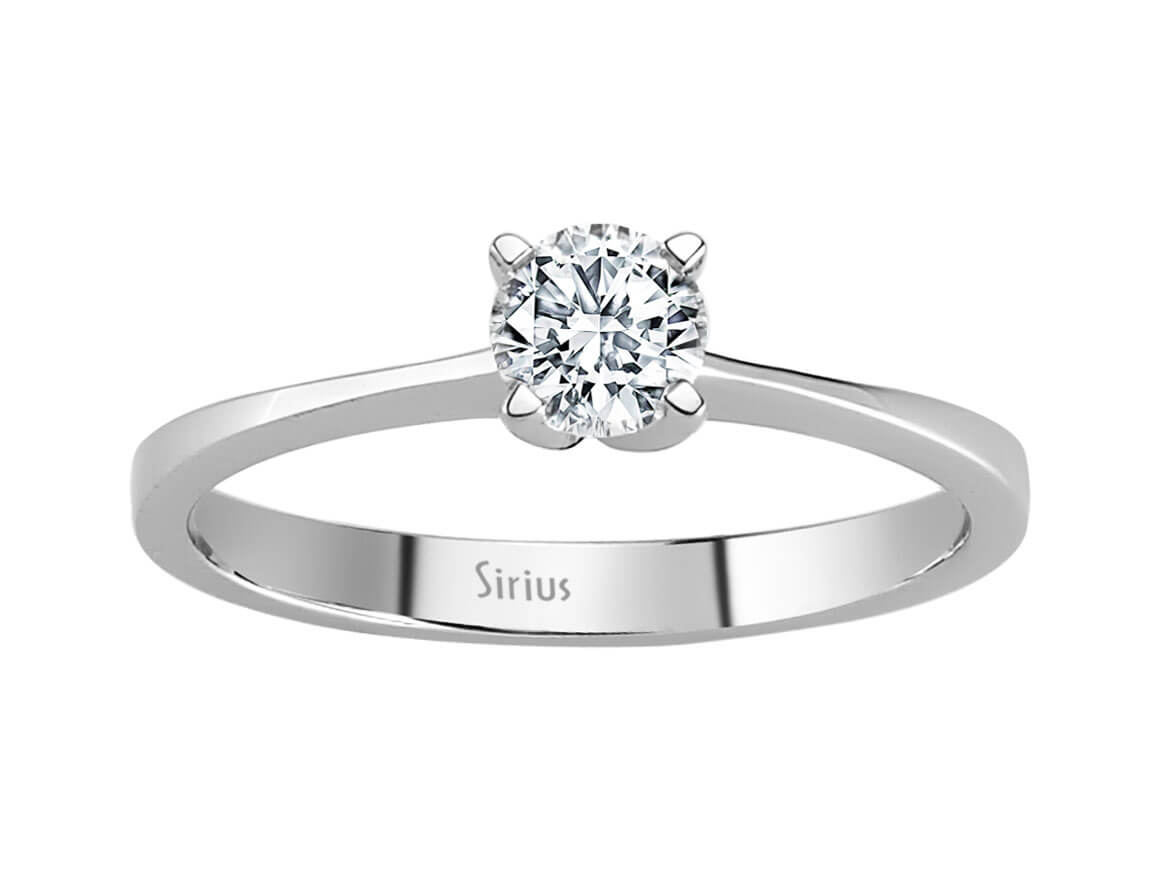 Ring mit Diamant & Labordiamanten in 14K Weißgold | Rosy – hochwertiger Schmuck von Rosy Lab Diamonds