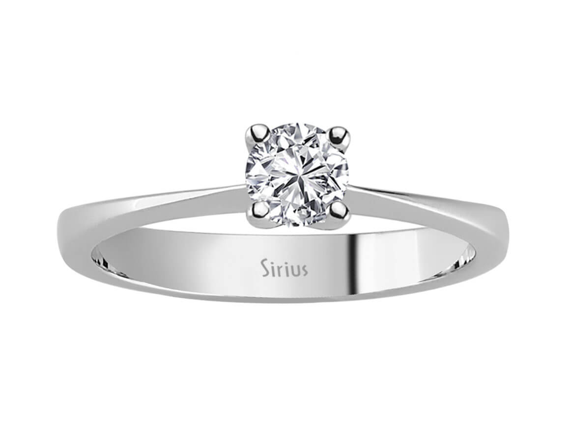 Bague solitaire en diamant de 0,33 carat en Or Blanc 14 carats – Bijoux haut de gamme de Rosy Lab Diamonds