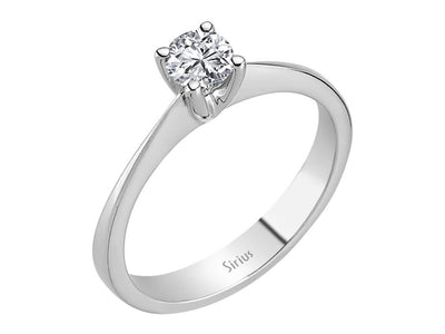 Eleganter Solitär-Diamantring aus 14 Karat Weißgold mit 0,33 Karat Diamant