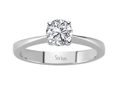 Eleganter Solitär-Diamantring aus 14 Karat Weißgold mit 0,60 Karat Diamant