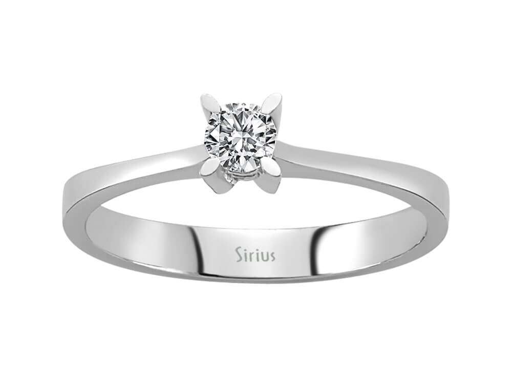 Solitärring aus 18K Weißgold mit 0,19 ct Diamant - Schlichte Eleganz - hochwertiger Schmuck von Rosy Lab Diamonds