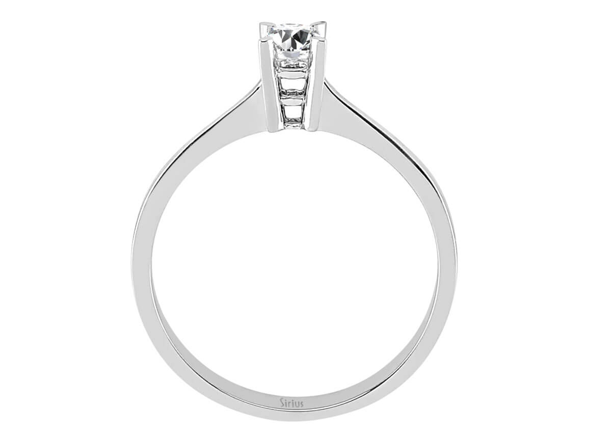 Solitärring aus 18K Weißgold mit 0,19 ct Diamant - Schlichte Eleganz - hochwertiger Schmuck von Rosy Lab Diamonds