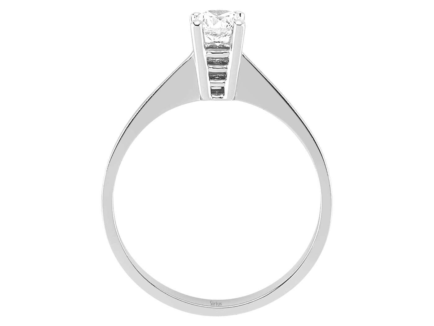 Solitärring aus 14K Weißgold mit 0,36 ct rundem Diamanten