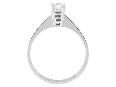 Solitärring aus 14K Weißgold mit 0,36 ct rundem Diamanten