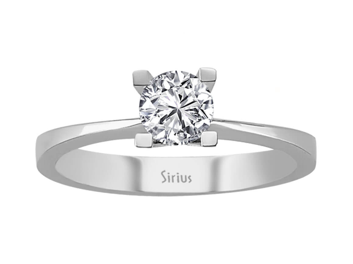 Verlobungsring mit 0,54 ct Labordiamant in 14K Weißgold