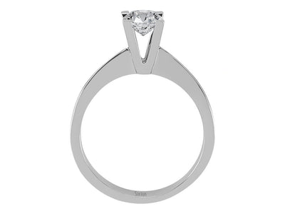 Verlobungsring mit 0,54 ct Labordiamant in 14K Weißgold