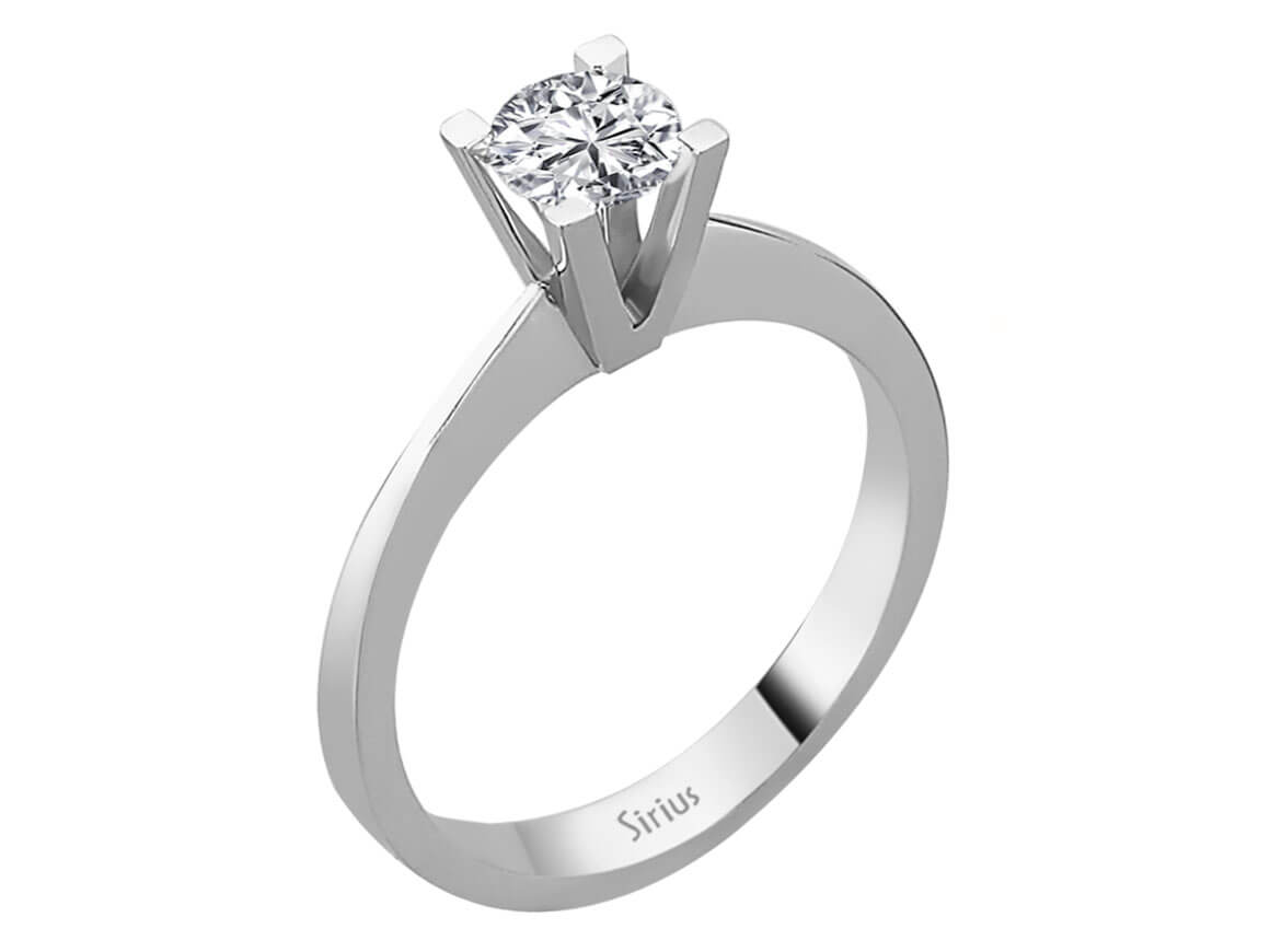 Verlobungsring mit 0,54 ct Labordiamant in 14K Weißgold