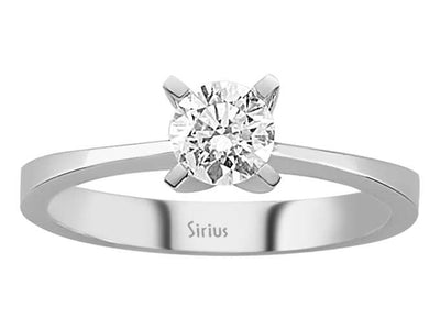 Schlichter Solitärring mit 0,51 ct Labordiamant in 14K Weißgold