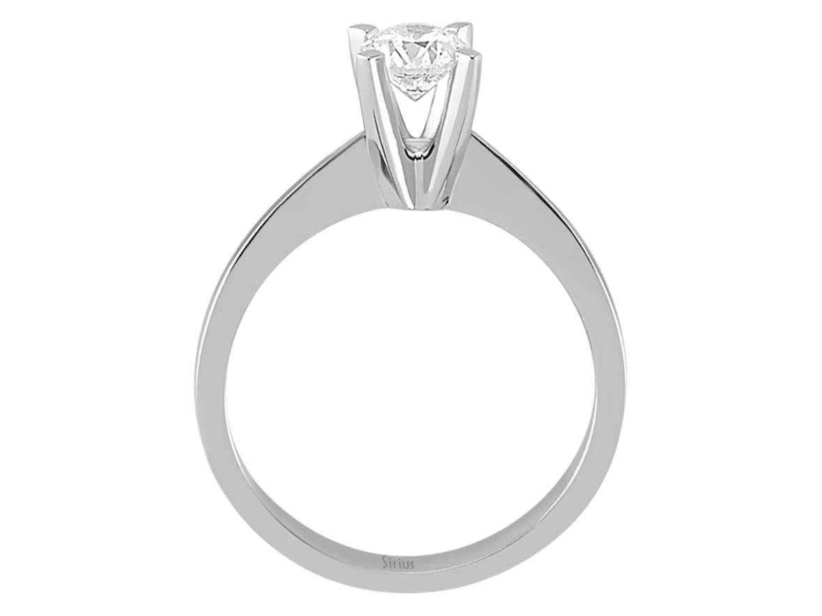 Schlichter Solitärring mit 0,51 ct Labordiamant in 14K Weißgold