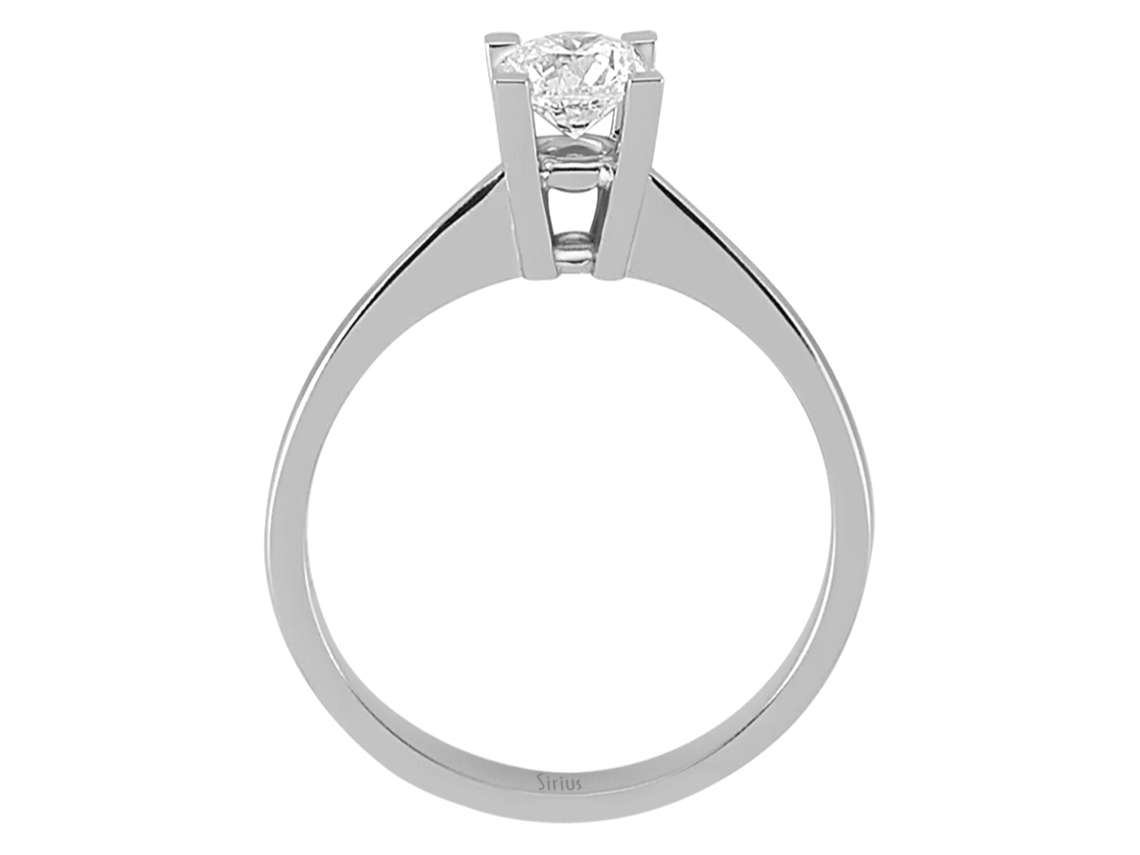 Klassischer Solitärring mit 0,51 ct Labordiamant in 14K Weißgold