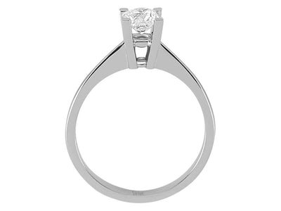 Klassischer Solitärring mit 0,51 ct Labordiamant in 14K Weißgold