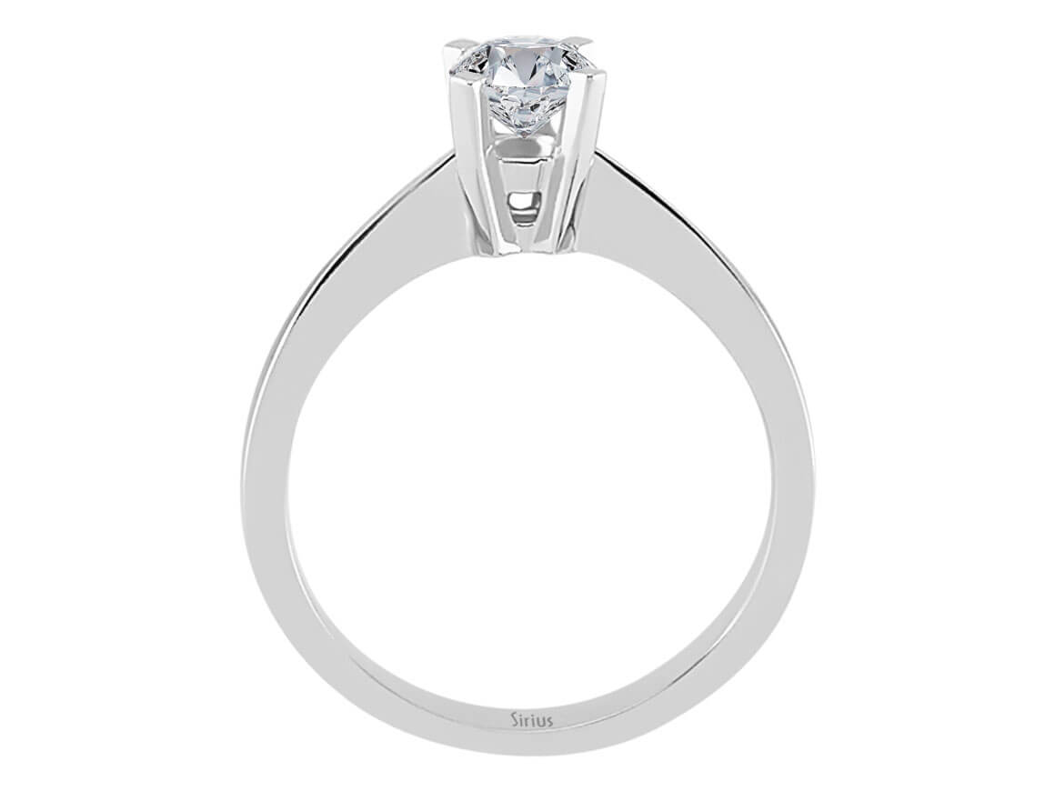 Solitaire Ring with a 0.53 ct Lab Grown Diamond in 14K White Gold | Elegant Engagement Ring – high-quality Jewelry from Rosy Lab Diamonds