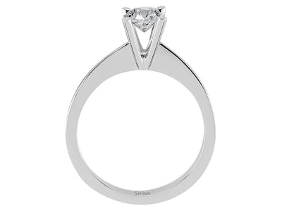 14K Weißgold Solitärring mit 0,52 Karat natürlichem Brillanten