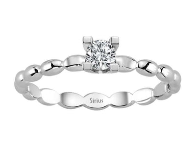 Feiner Solitärring mit 0,18 Karat Diamant – 18K Weißgold