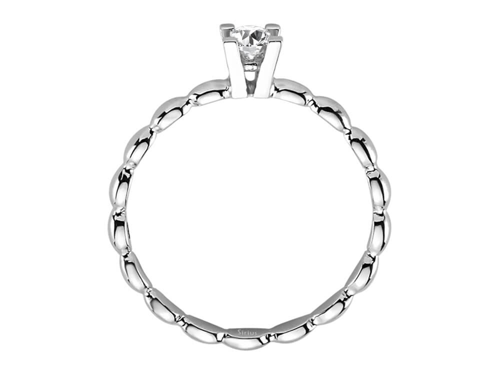 Solitärring mit 0,18 Karat Diamant – 18K Weißgold – hochwertiger Schmuck von Rosy Lab Diamonds