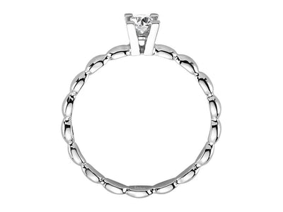 Feiner Solitärring mit 0,18 Karat Diamant – 18K Weißgold