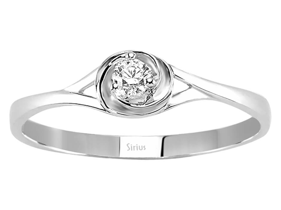 Eleganter Diamant-Solitärring – 0,08 ct – 8K Weißgold