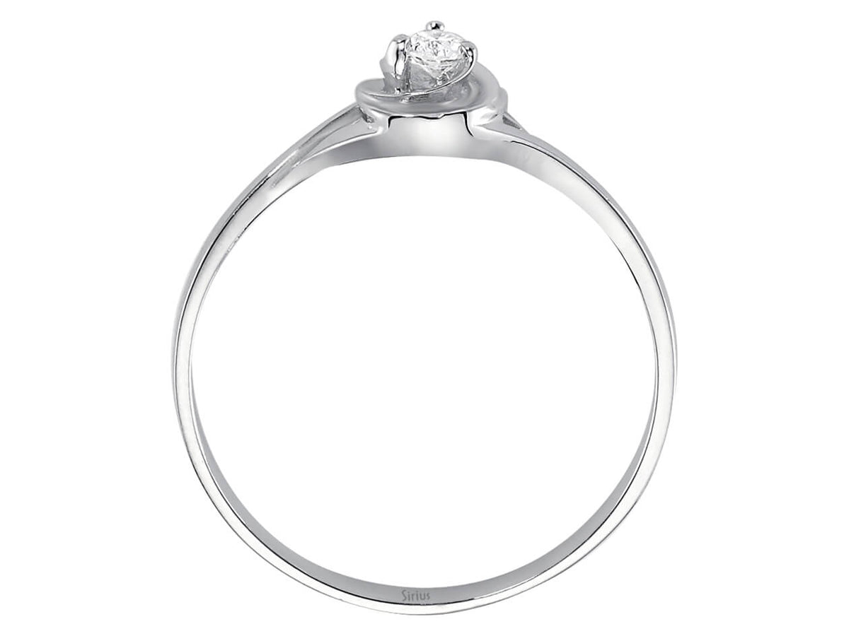 Diamant-Solitaire - 0,08 ct - Or Blanc 8K | Simple et élégant - Bijoux de qualité supérieure de Rosy Lab Diamonds
