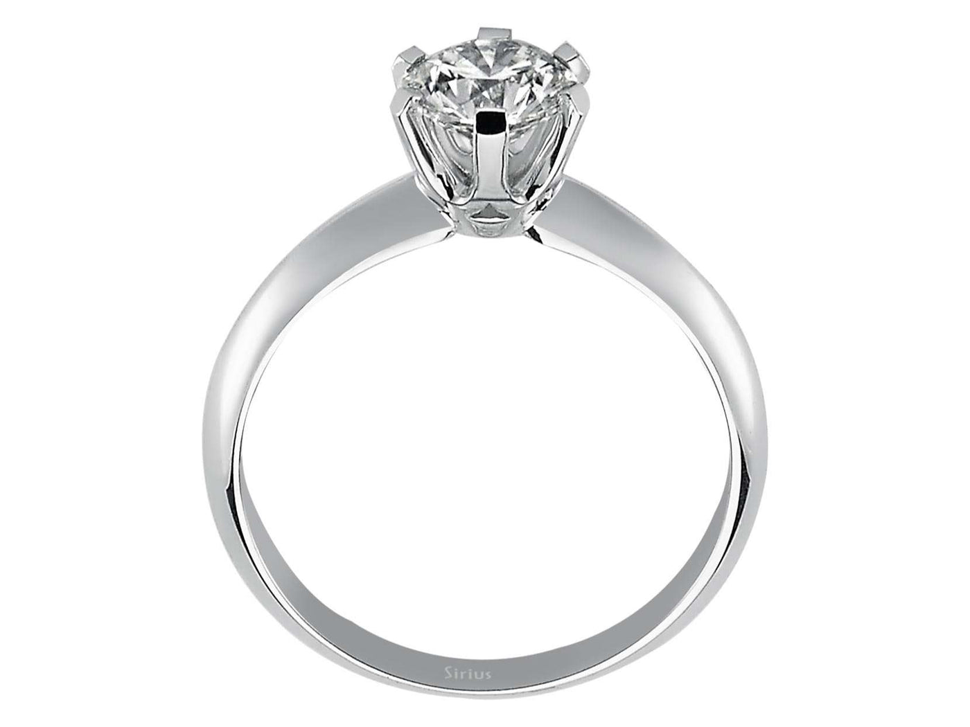 Weißgoldring mit 1 laborgezüchtetem Diamant 0,85 Karat im Rundschliff