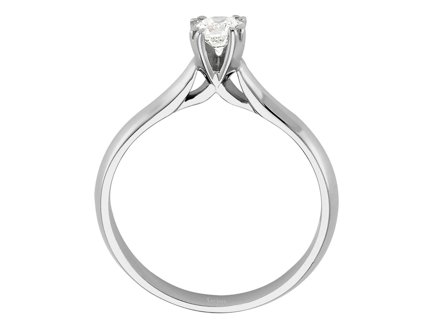 Solitaire Ring with 0.41 ct Diamond - 14K White Gold | Sparkling Engagement Ring - High-Quality Jewelry by Rosy Lab Diamonds