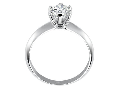 Solitaire diamond ring with 0.82 ct made of 14K gold