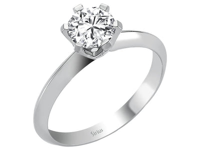 Solitaire diamond ring with 0.82 ct made of 14K gold