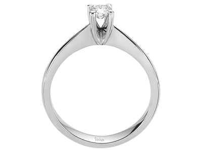 14K Weißgold Ring mit 1 rundem laborgezüchteten Diamanten – 0,24 Karat
