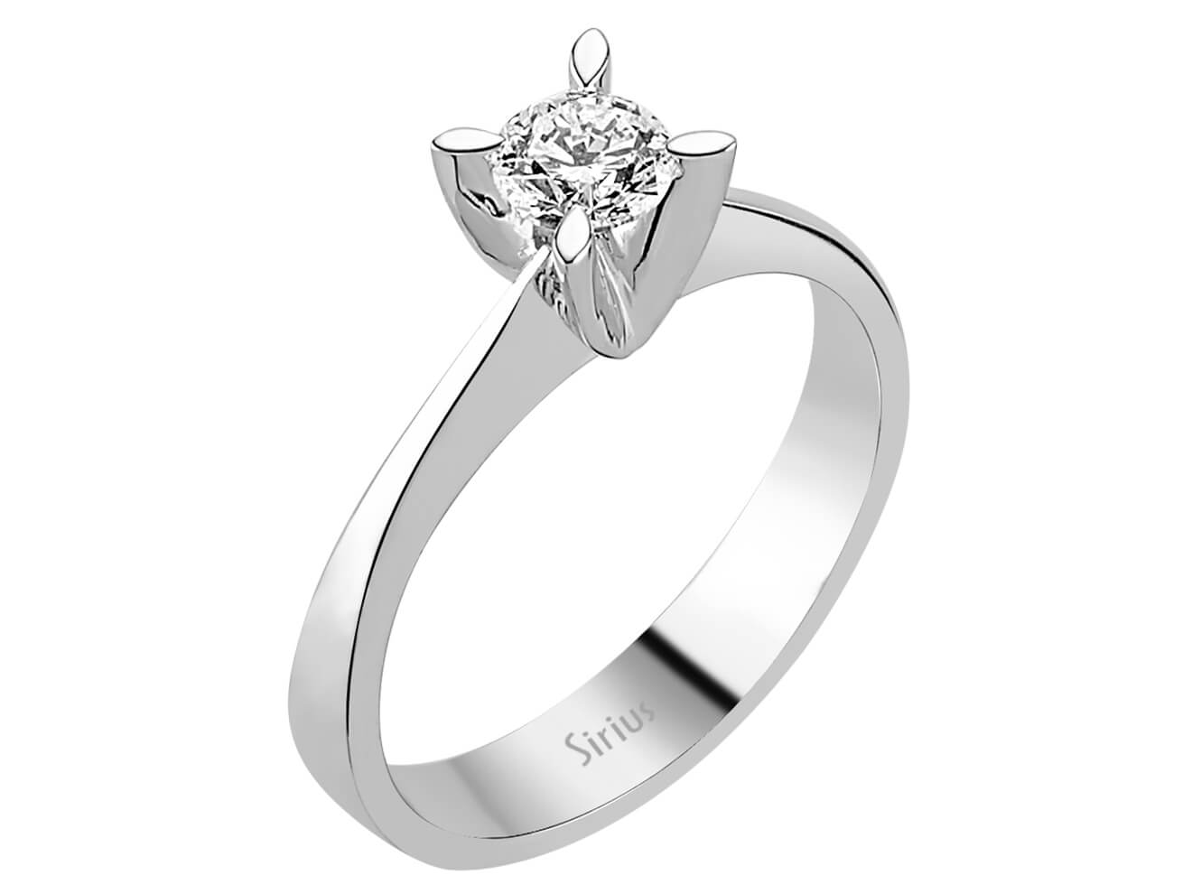 Klassischer Solitär Verlobungsring mit 0,40 ct Runddiamant aus 14K Gold