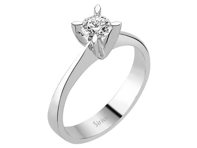 Klassischer Solitär Verlobungsring mit 0,40 ct Runddiamant aus 14K Gold