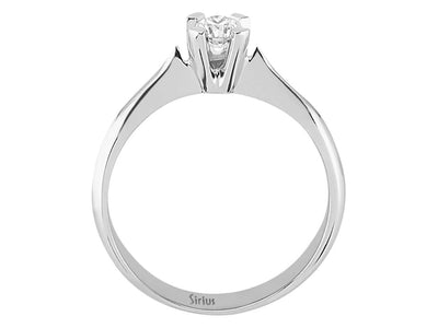 Weißgold Solitärring mit 1 rund geschliffenem Diamanten – 0,22 ct